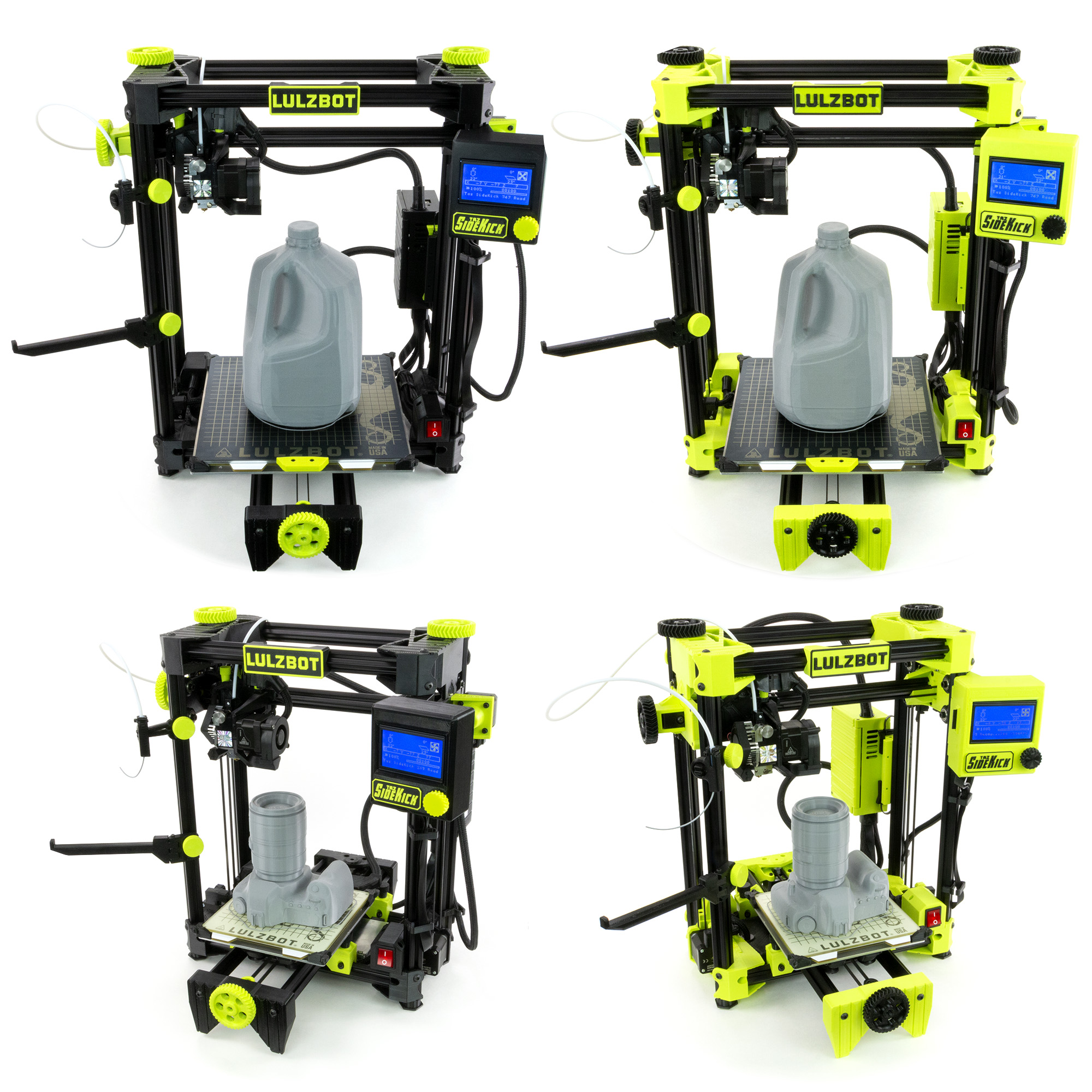 LulzBot SideKick 3d Printer Color Variations 